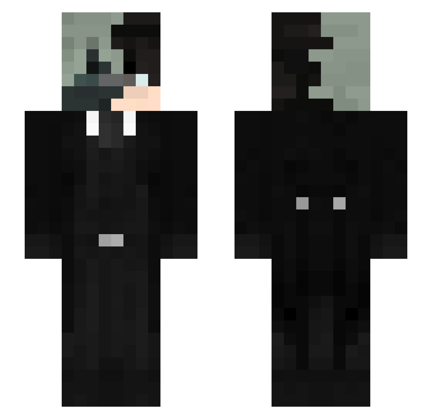 bezdarn0stb Minecraft skin, front and back view