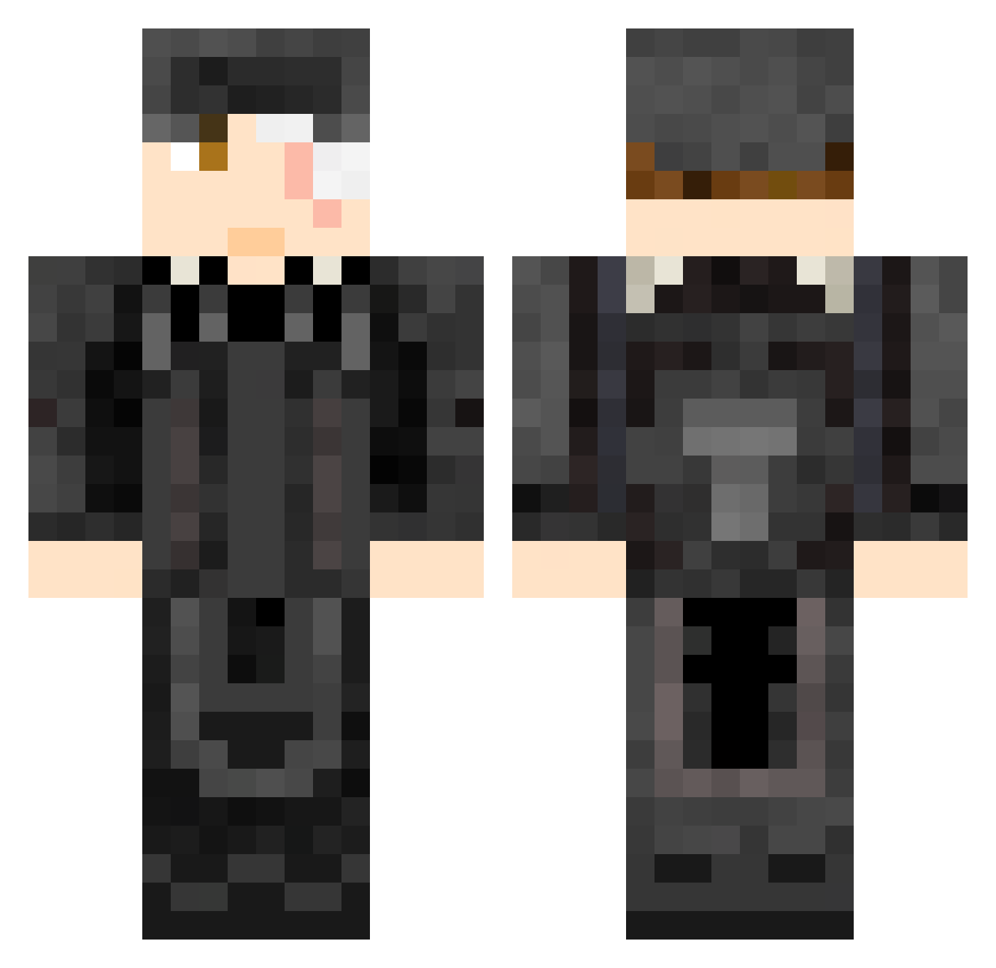 StrayJR10 Minecraft skin, front and back view