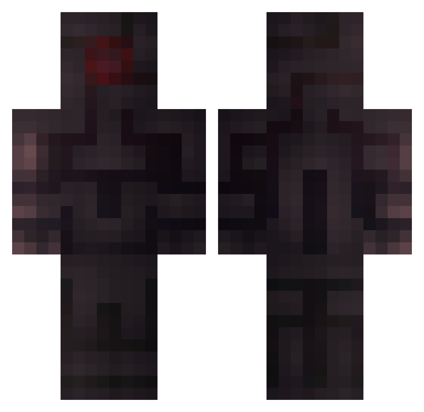 M15h4r1 Minecraft skin, front and back view