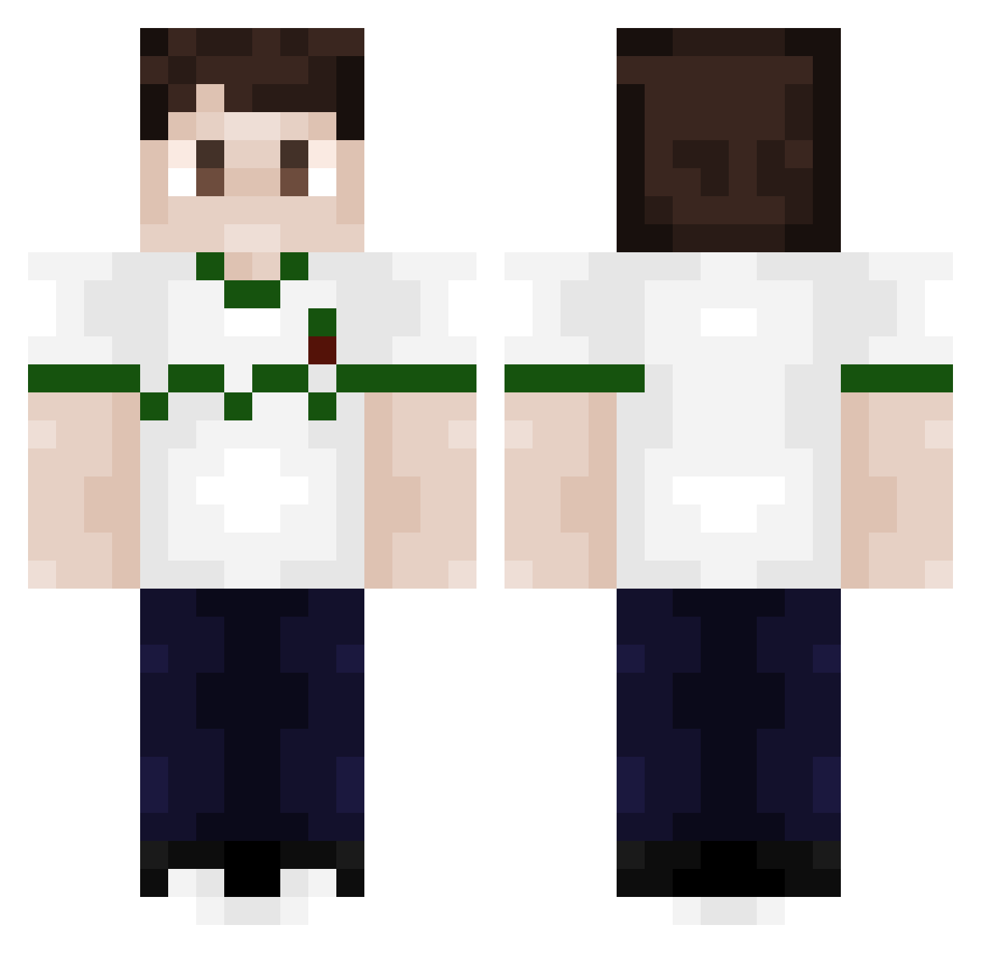 Moskito97 Minecraft skin, front and back view
