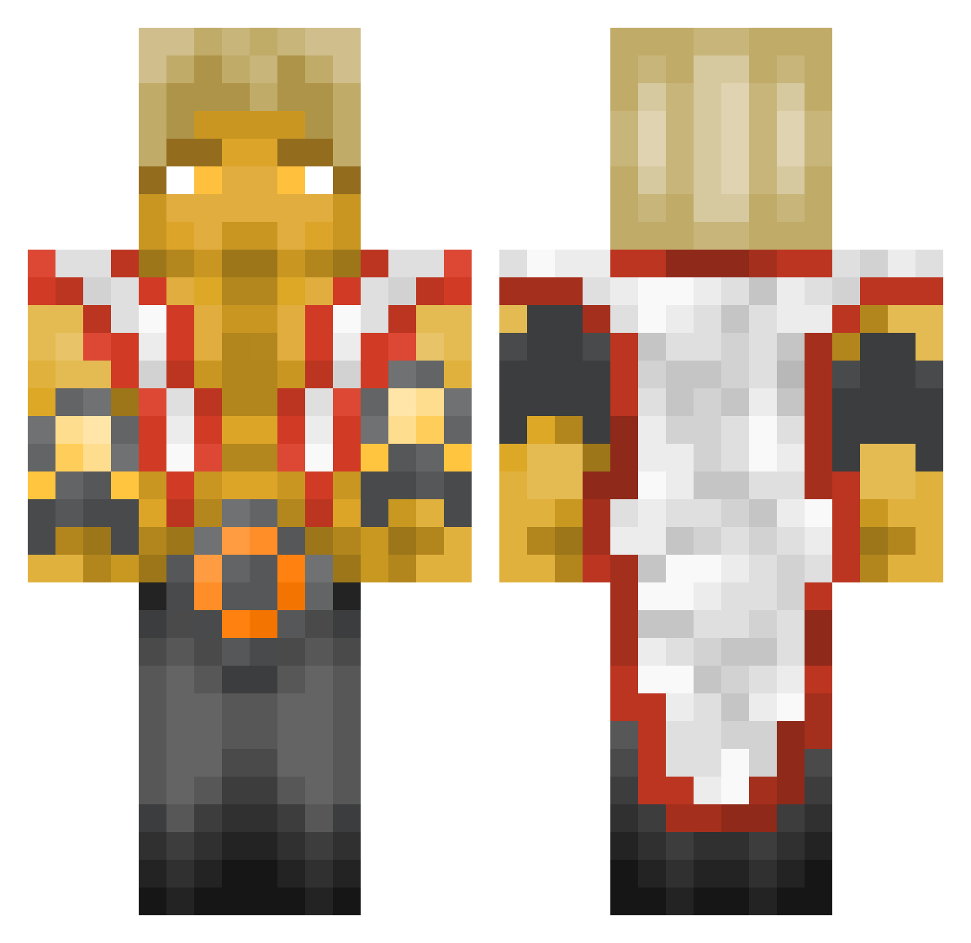 Tj4041 Minecraft skin, front and back view