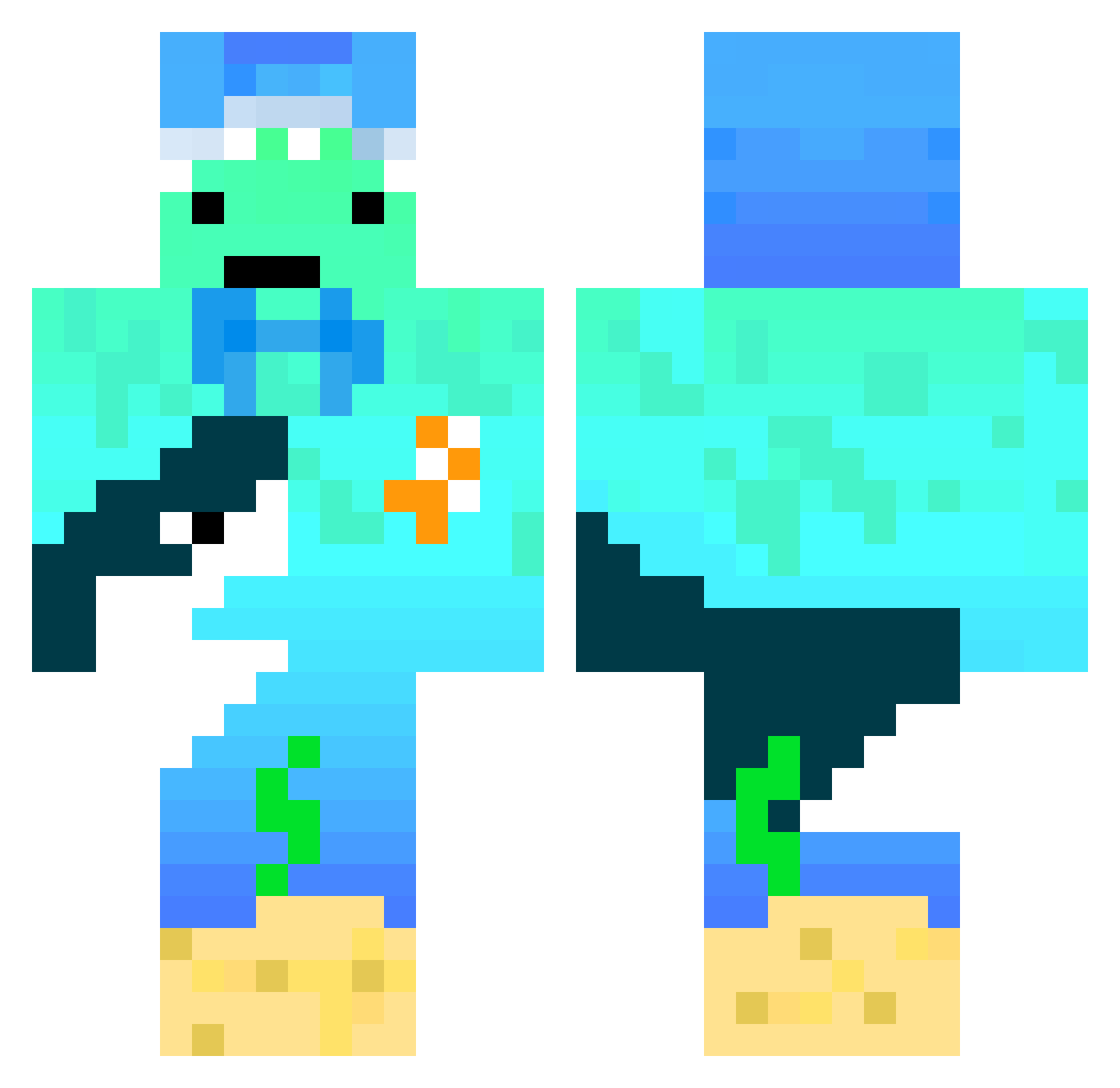 Keale_J Minecraft skin, front and back view