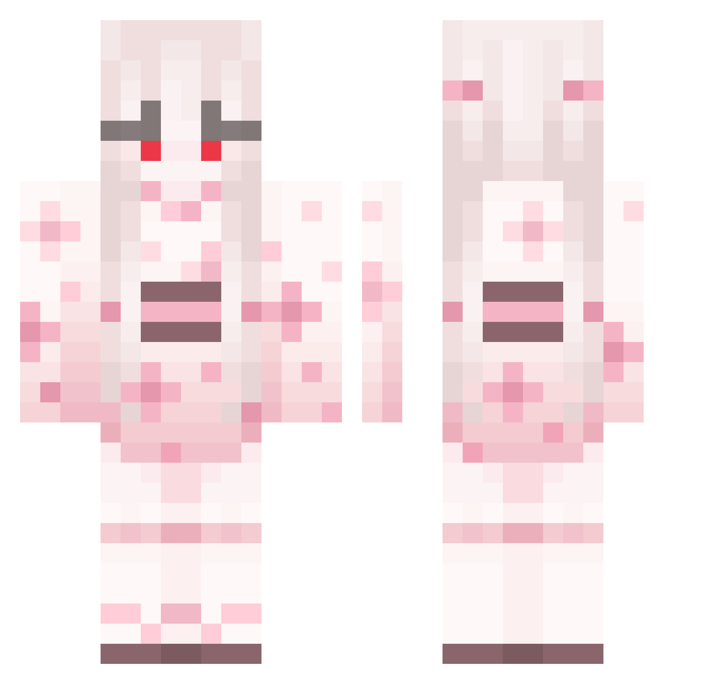 LIcel3bUwU Minecraft skin, front and back view