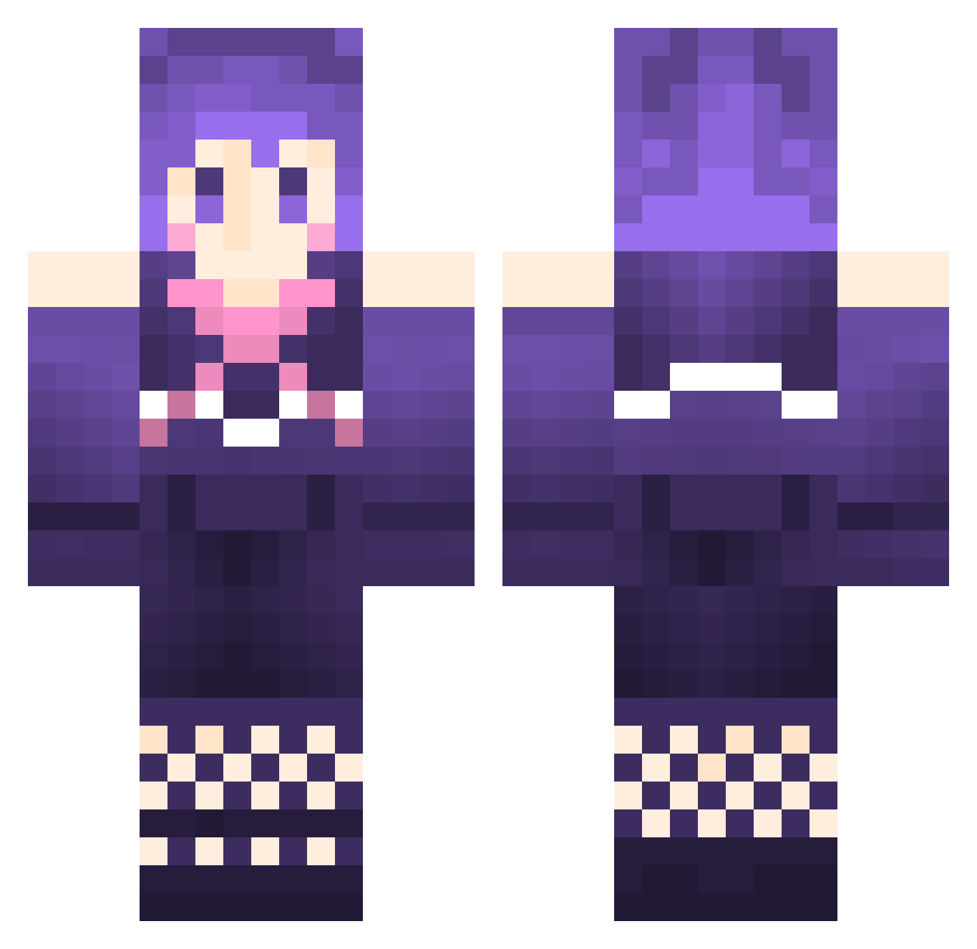 0tsumu_hikari0 Minecraft skin, front and back view