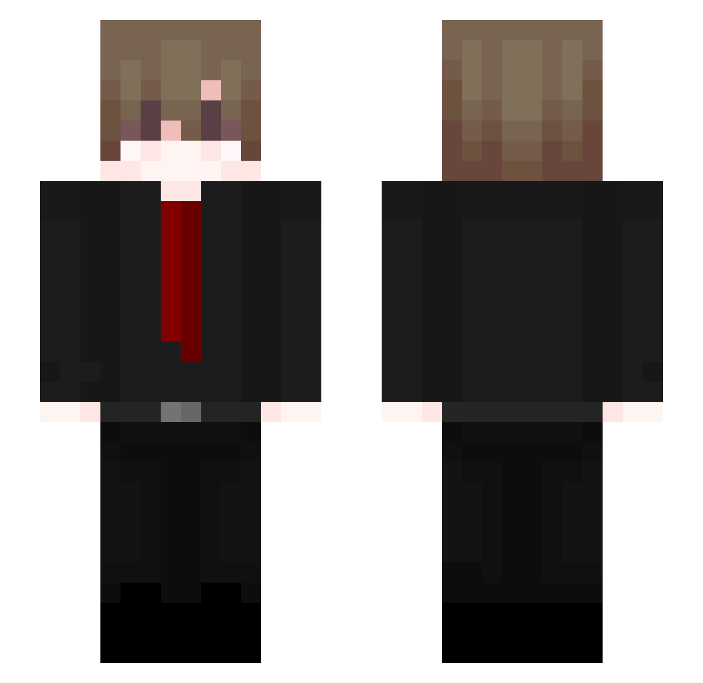 zachdotexe Minecraft skin, front and back view