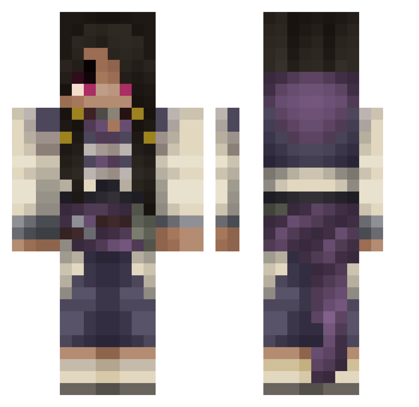 __BunnyBun__ Minecraft skin, front and back view