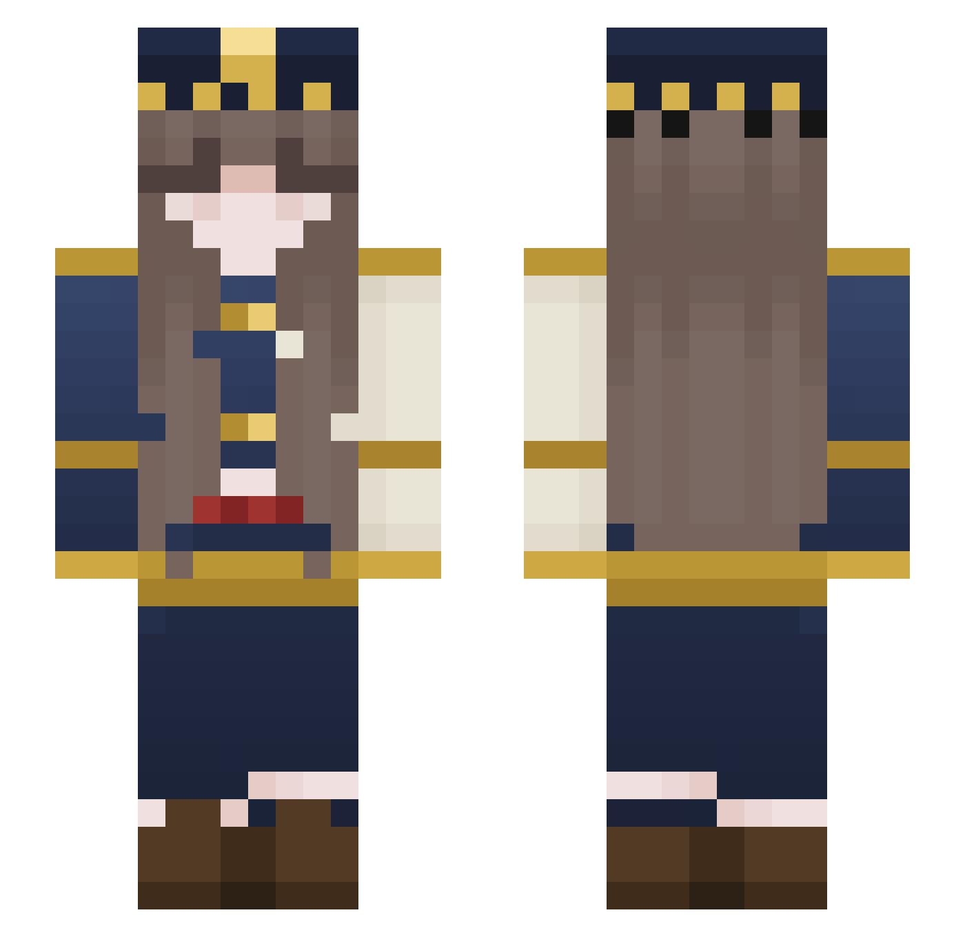 Razelin Minecraft skin, front and back view