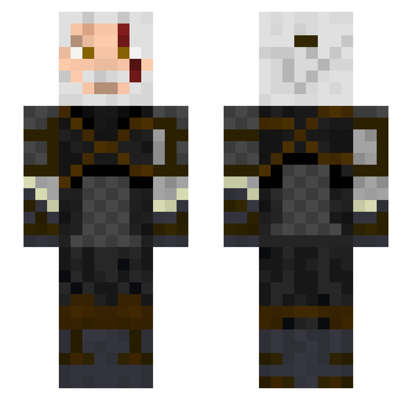 pCeSlAyEr Minecraft skin, front and back view