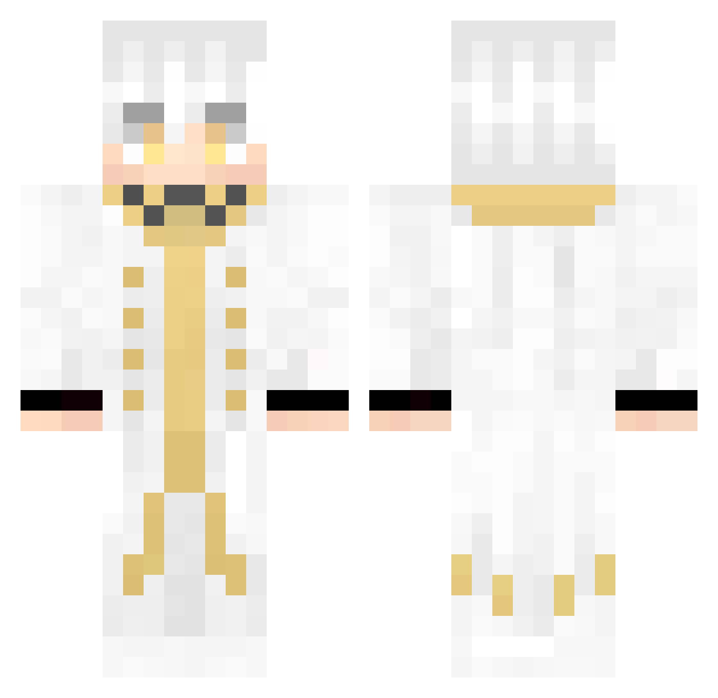 unpursuable Minecraft skin, front and back view