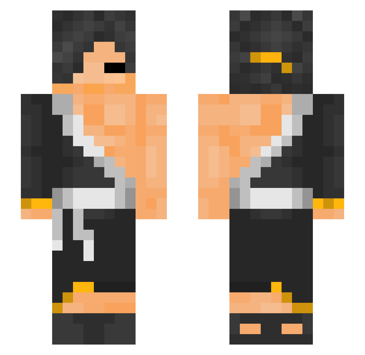 Green_Silverhand Minecraft skin, front and back view