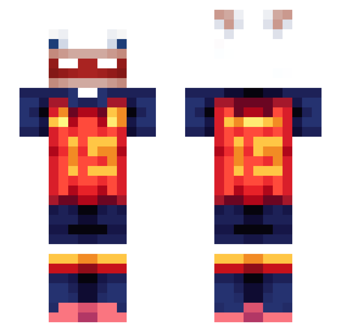 Vadimle1 Minecraft skin, front and back view