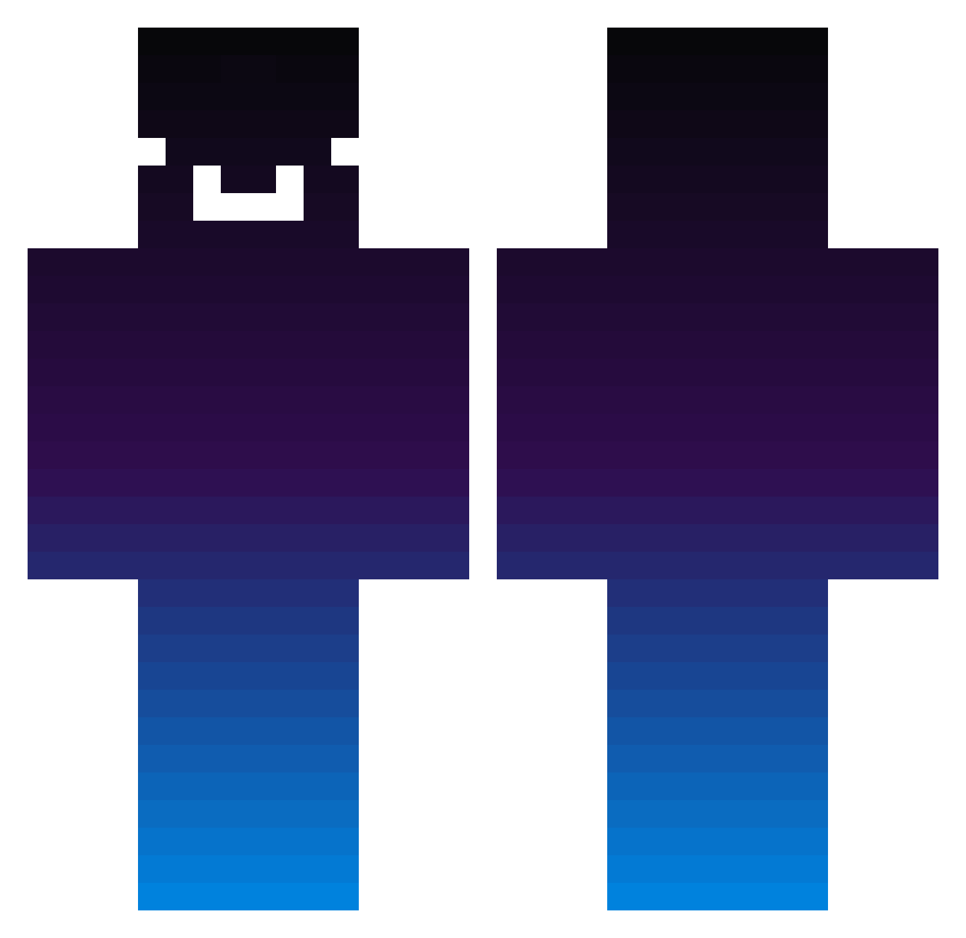 P20V10 Minecraft skin, front and back view