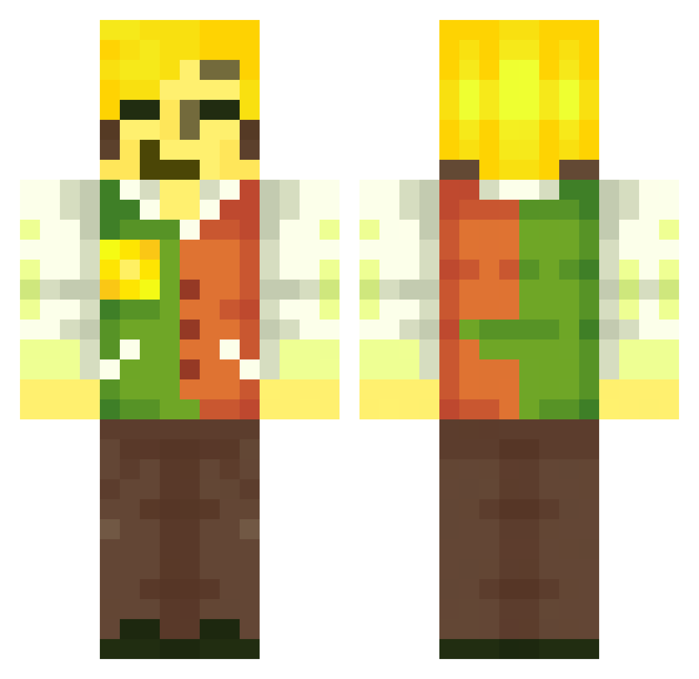 DavizinhoTC Minecraft skin, front and back view