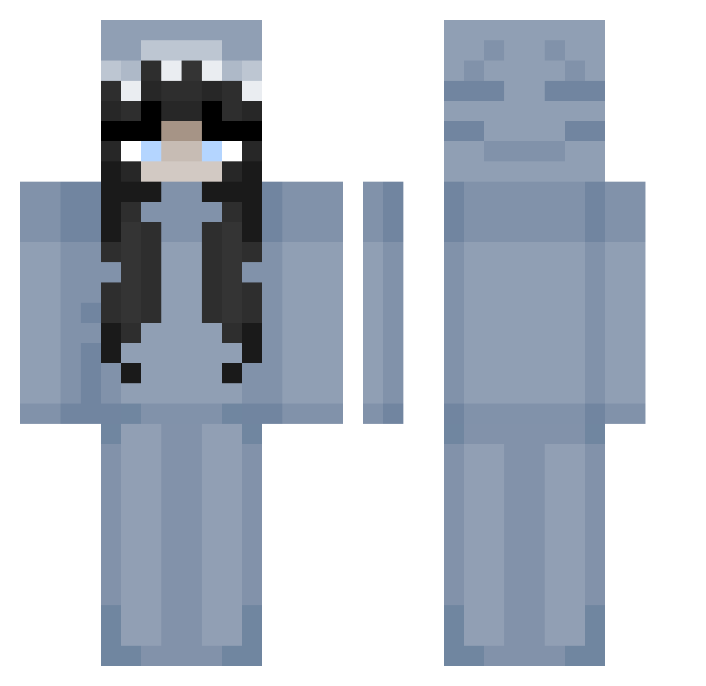 _Ga__ram Minecraft skin, front and back view