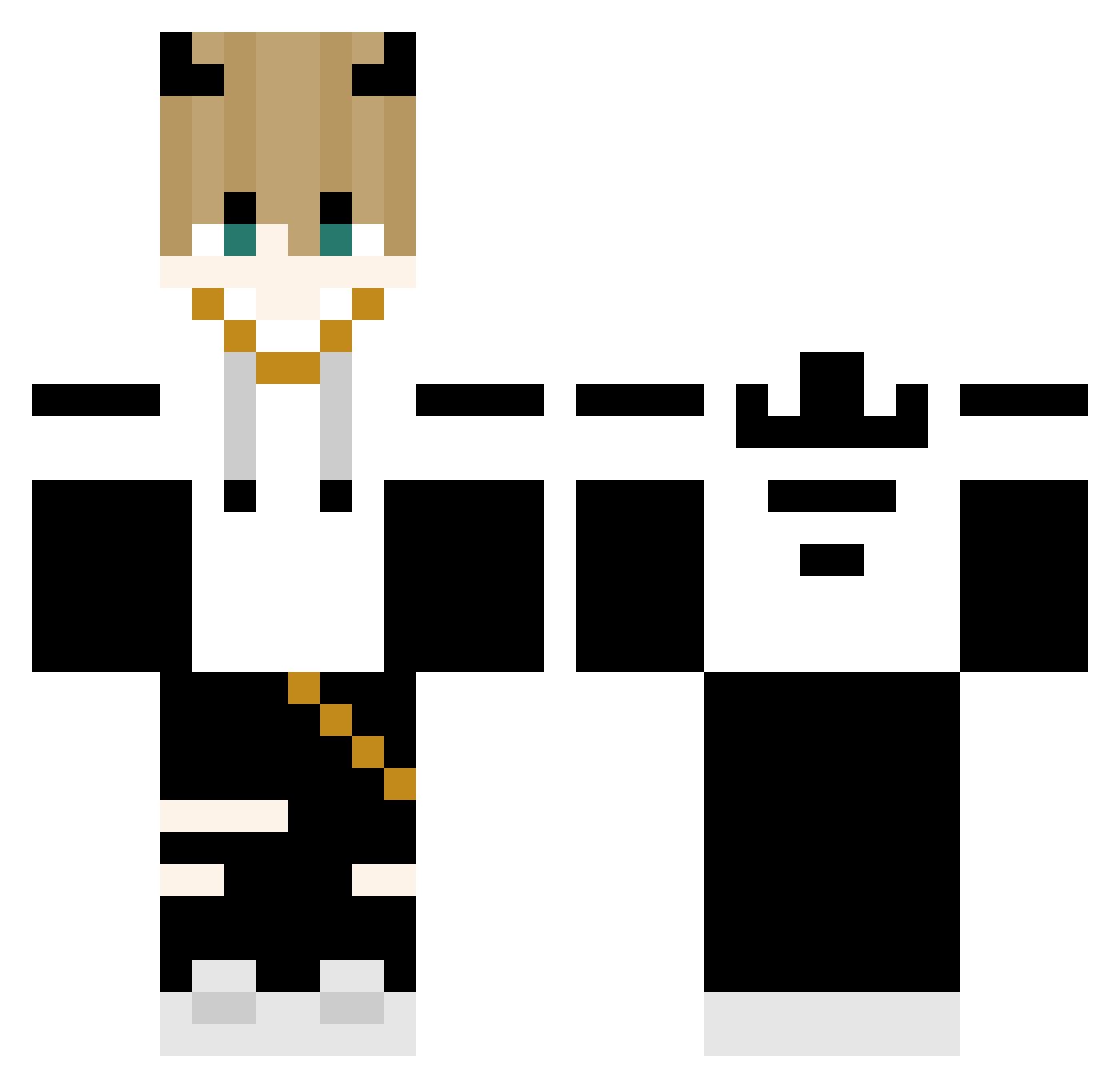 Lamprofski Minecraft skin, front and back view