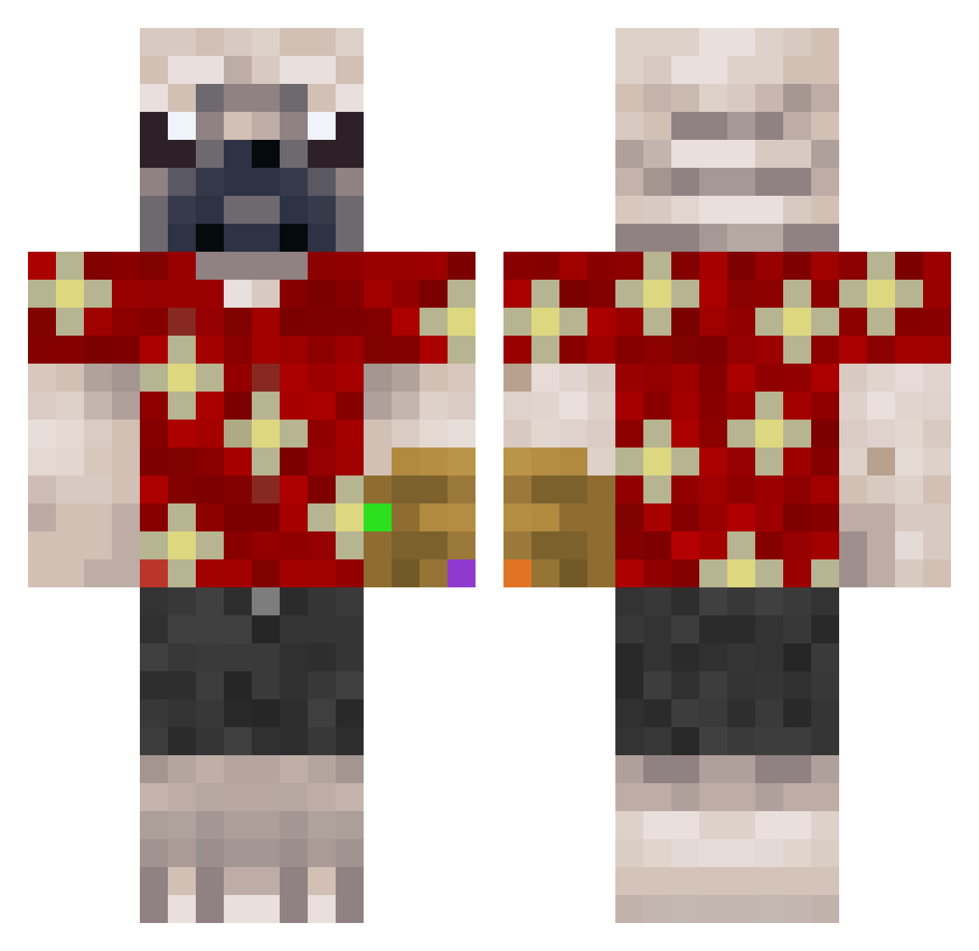 Zadkiel143946 Minecraft skin, front and back view