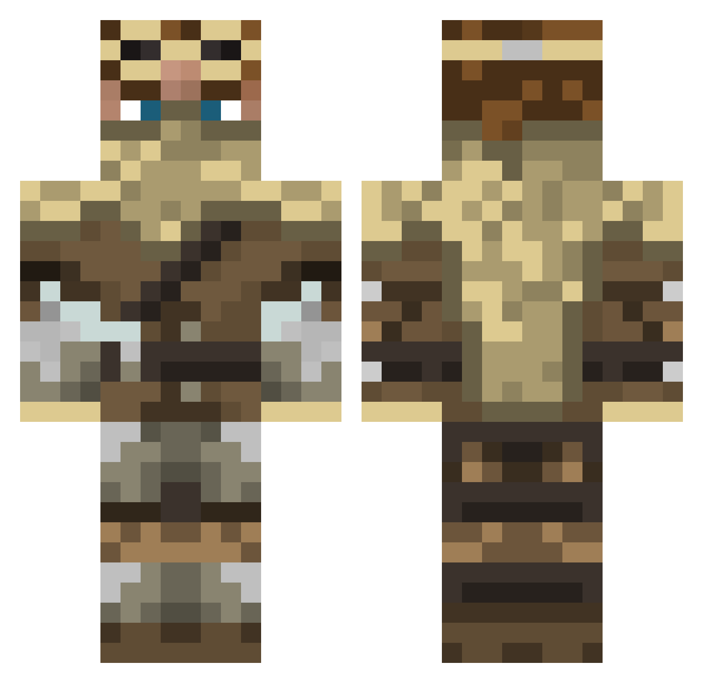 EpicSmiley38 Minecraft skin, front and back view