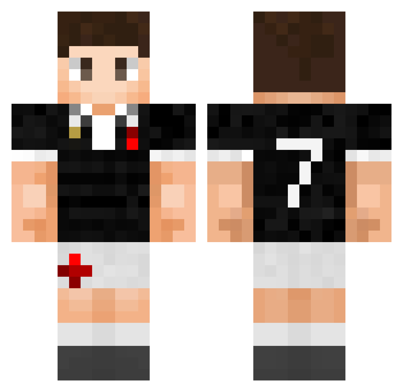 dibzera Minecraft skin, front and back view