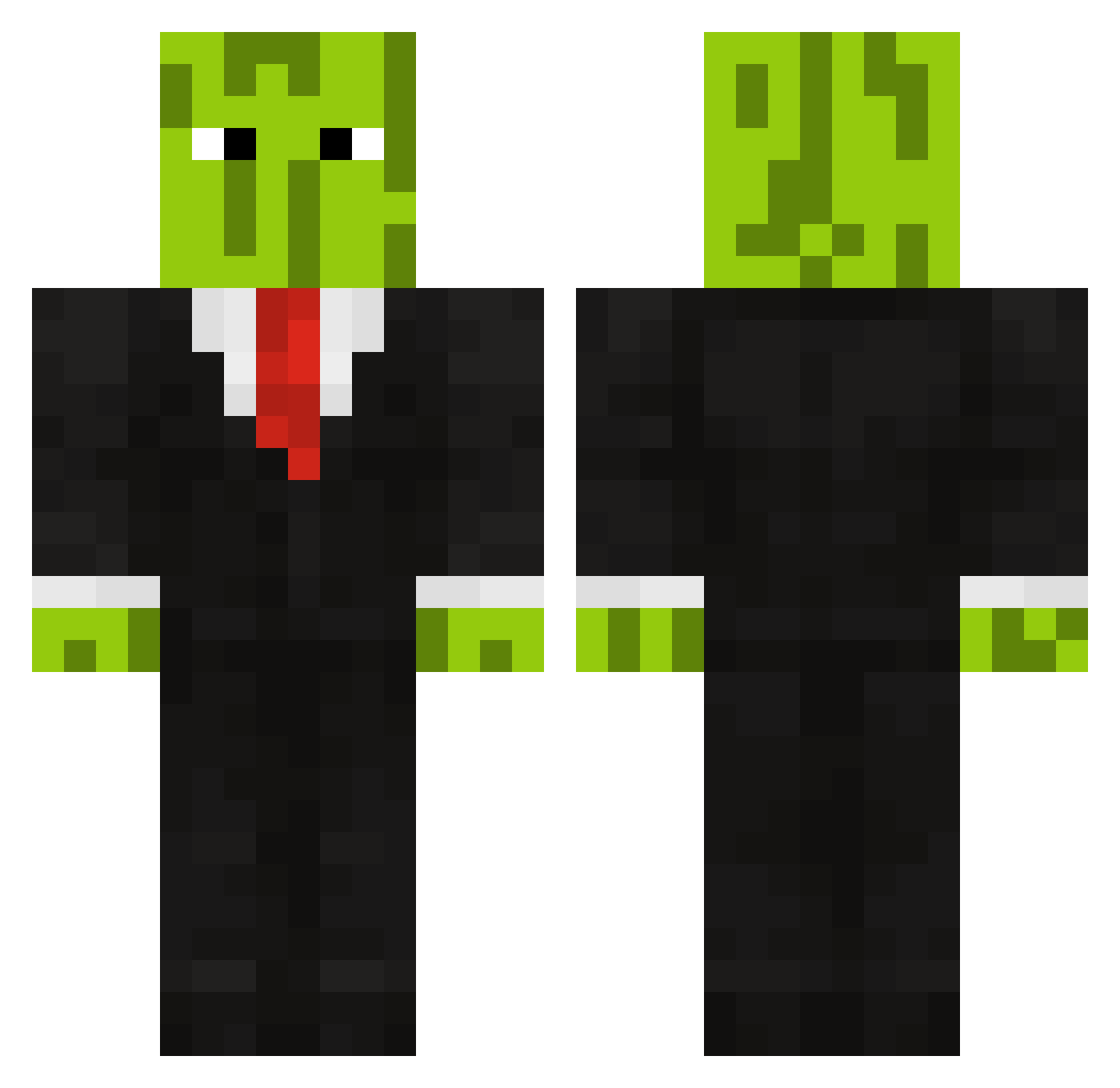 KrysMelon Minecraft skin, front and back view