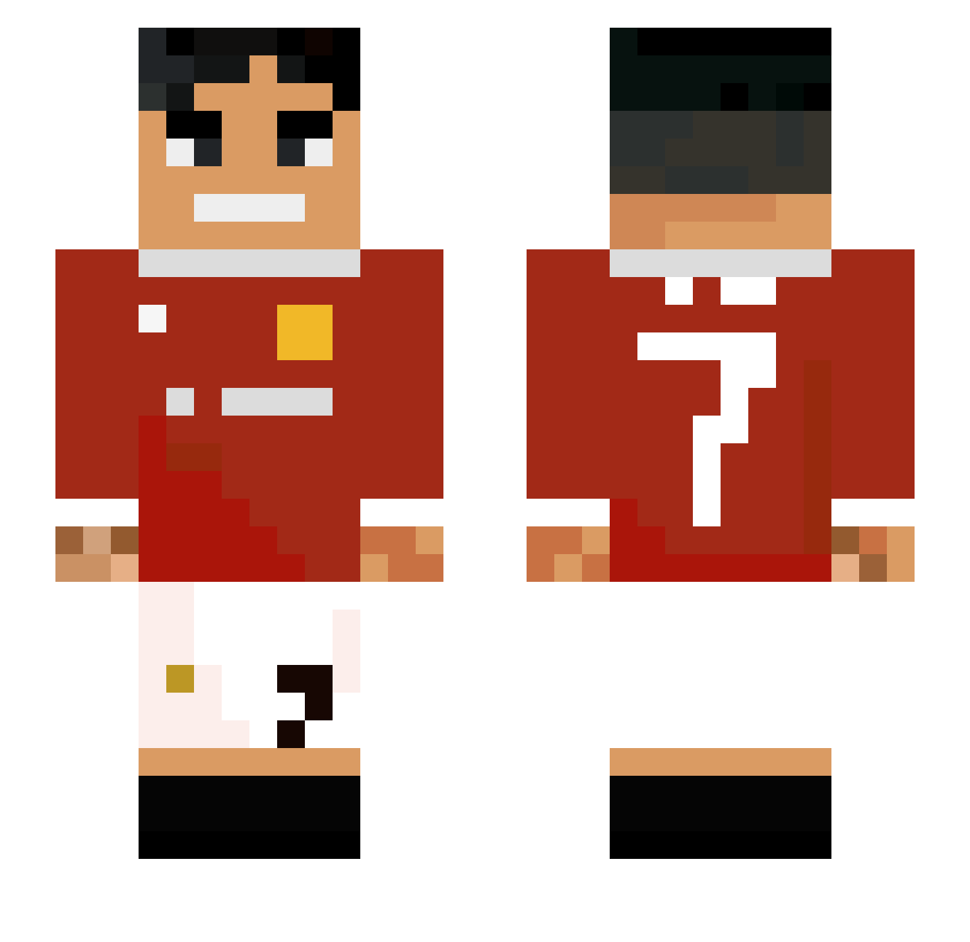 Hosenstrampler Minecraft skin, front and back view