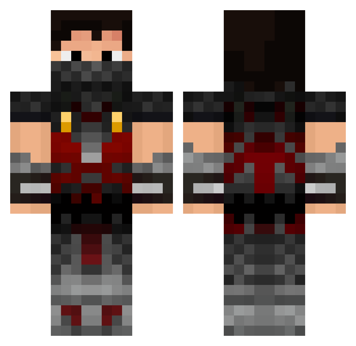 SA_Tariq Minecraft skin, front and back view