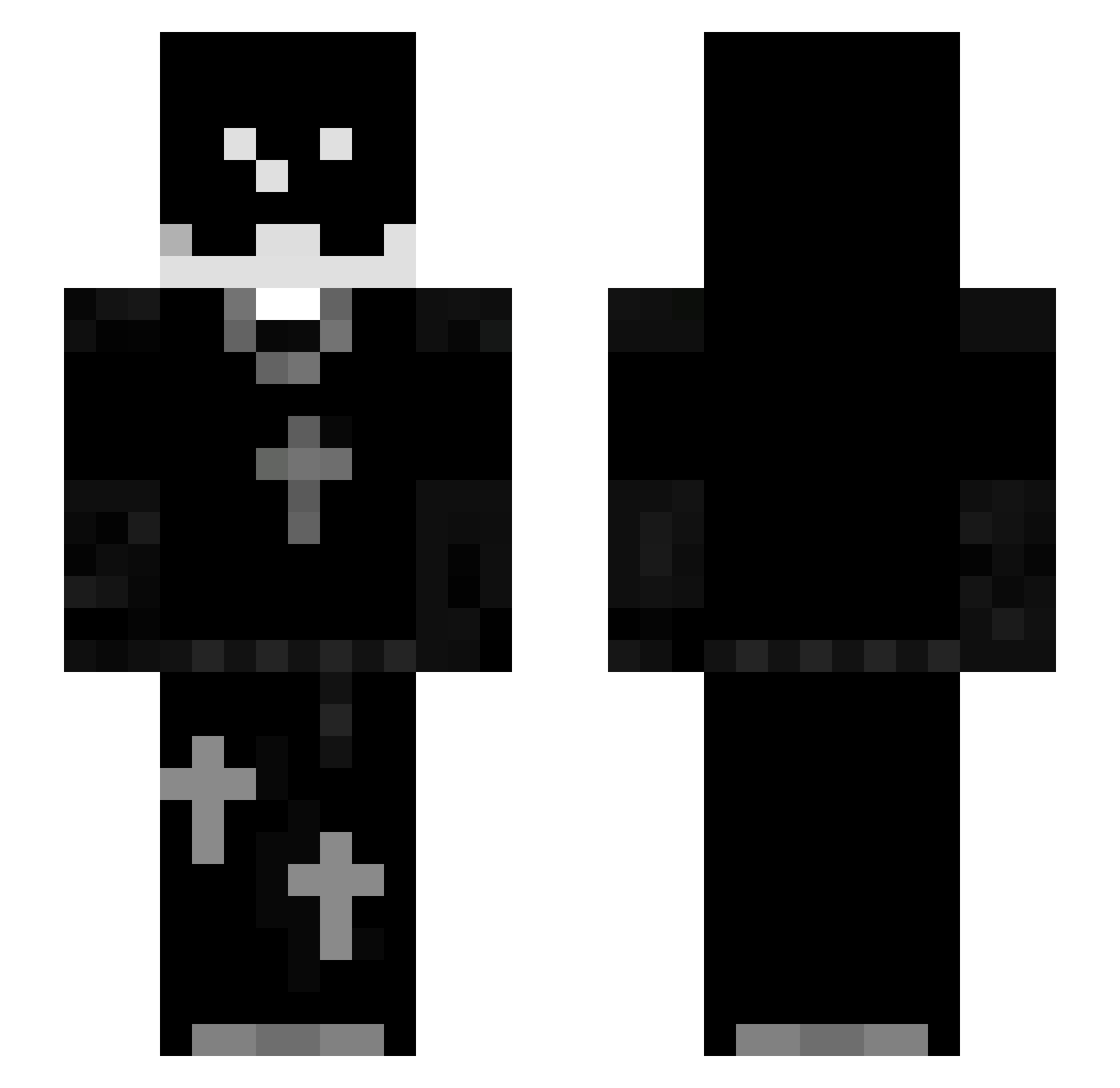 Misanthropos Minecraft skin, front and back view