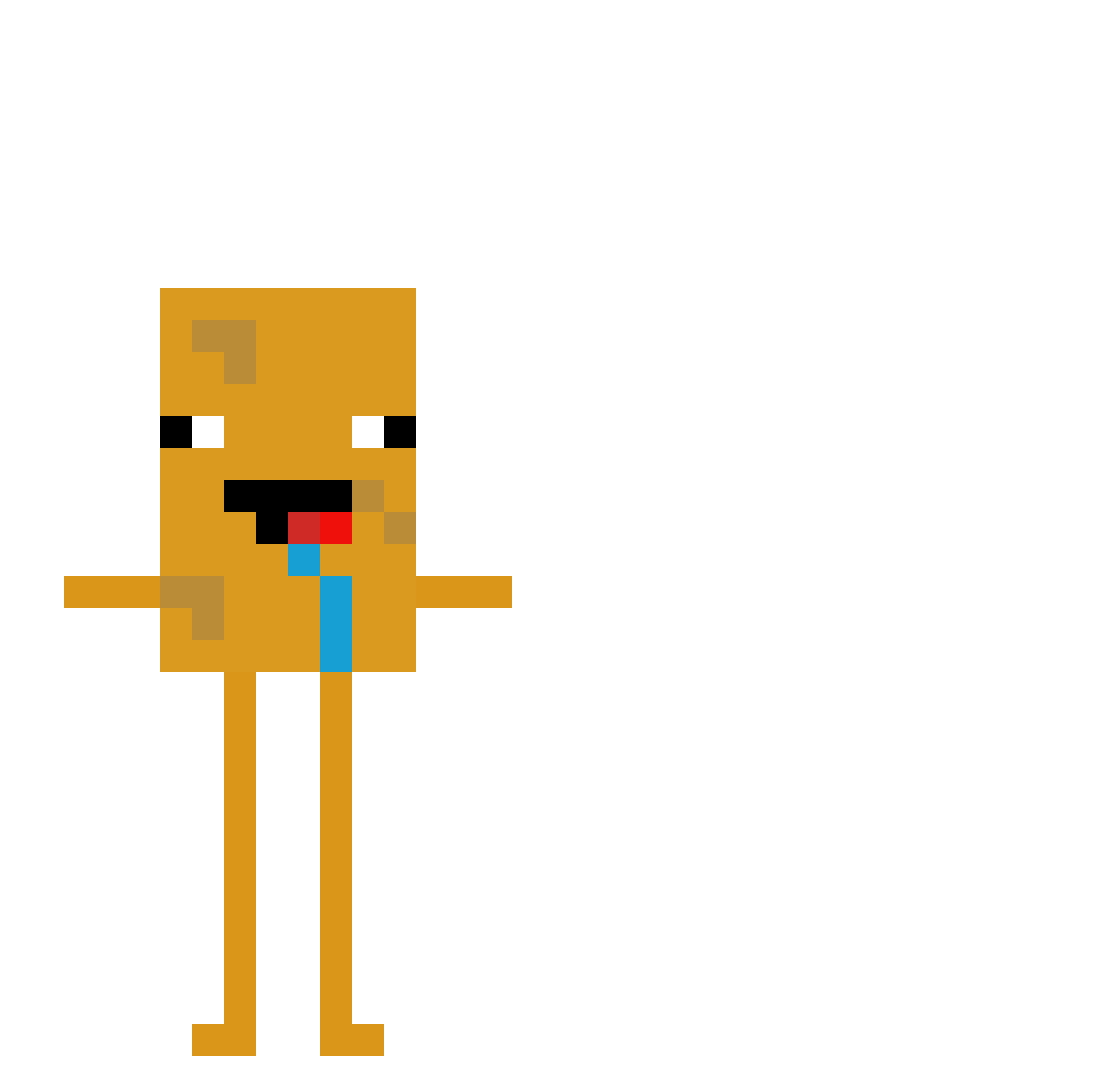Visionless Minecraft skin, front and back view