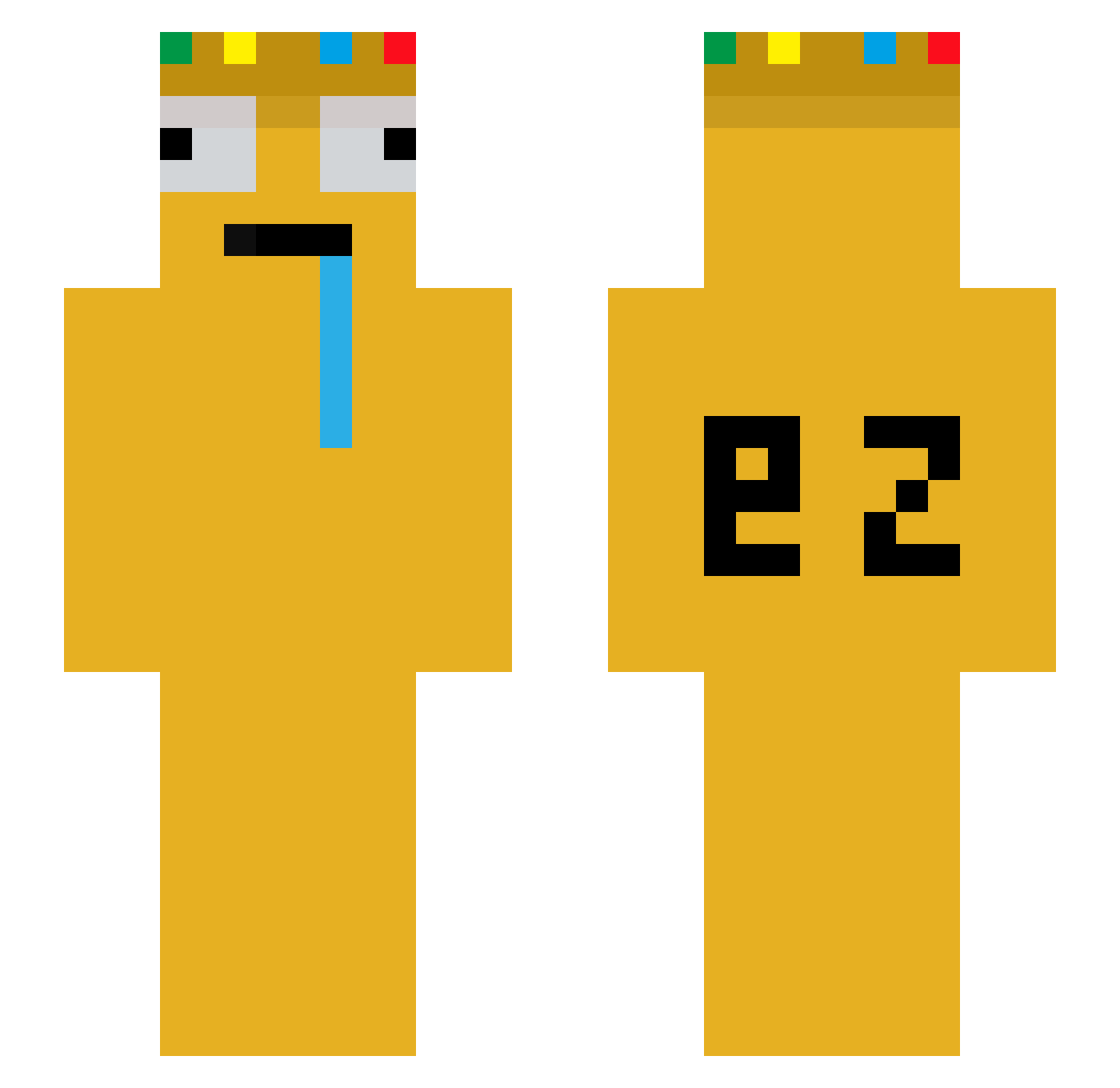 Yongh87 Minecraft skin, front and back view