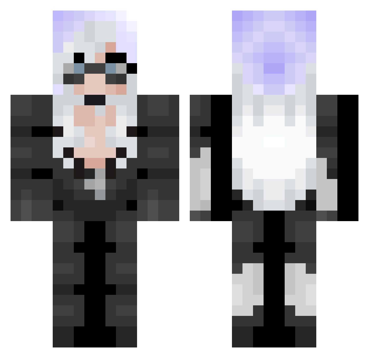 Poltergeist594 Minecraft skin, front and back view