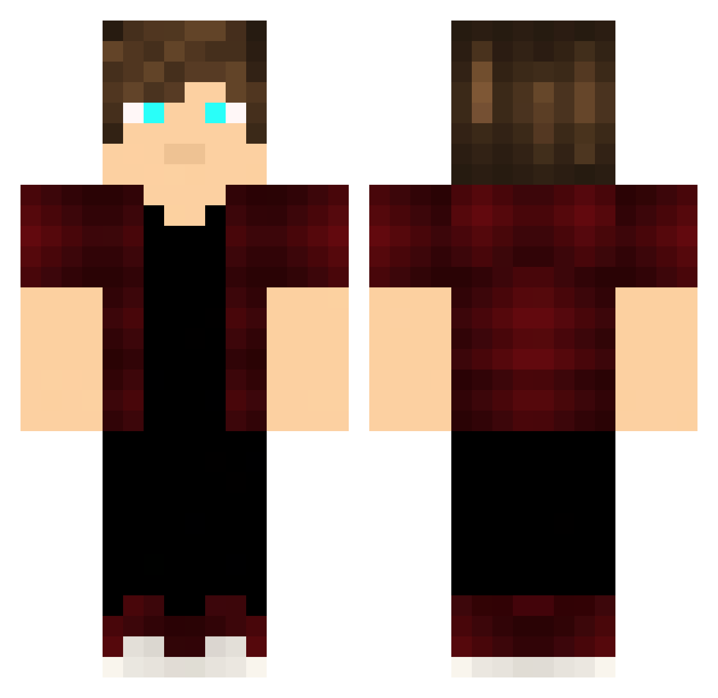 ShooyuYan Minecraft skin, front and back view