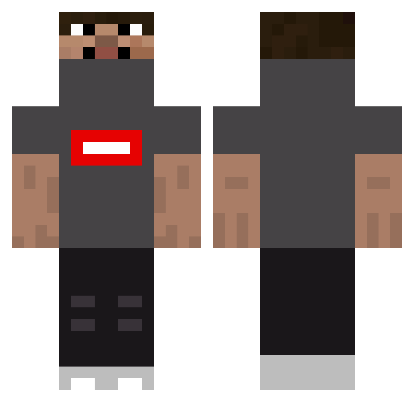 DimasikSH Minecraft skin, front and back view