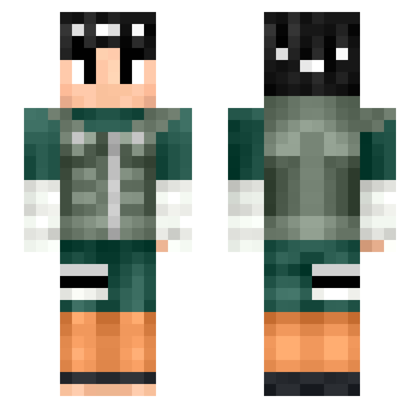 Americanadien Minecraft skin, front and back view