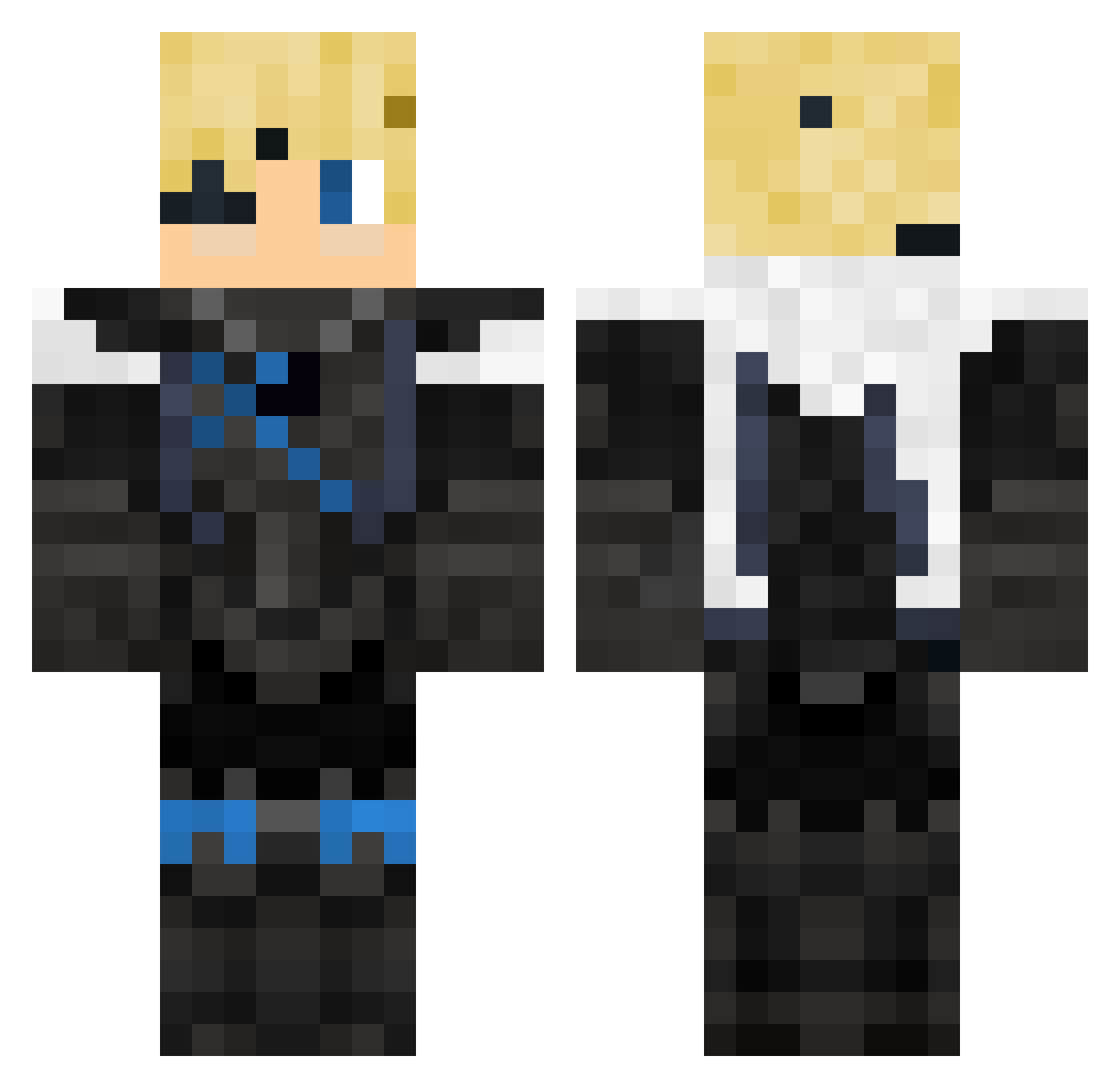 bronzebell Minecraft skin, front and back view
