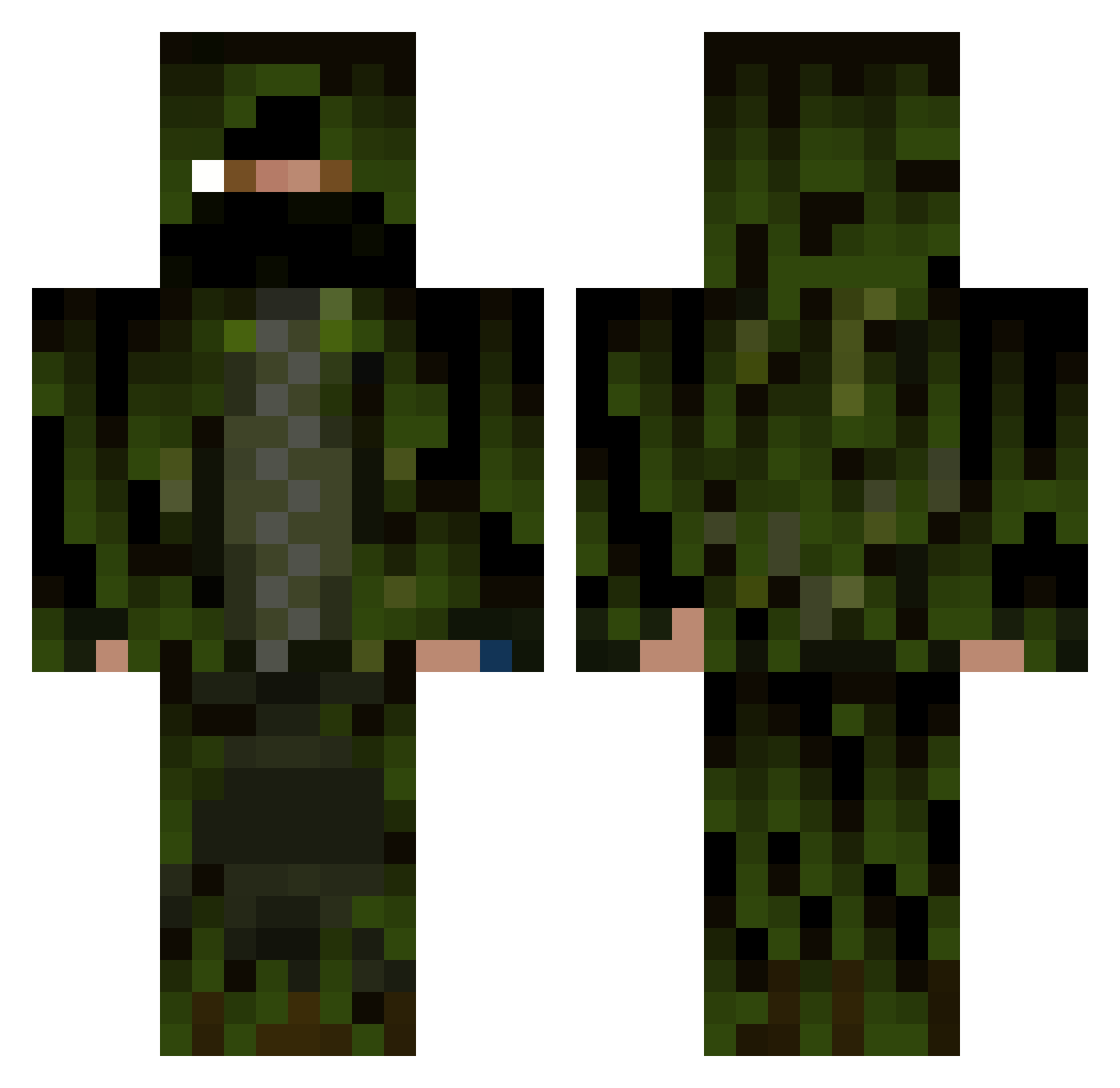 DarkestTiger447 Minecraft skin, front and back view