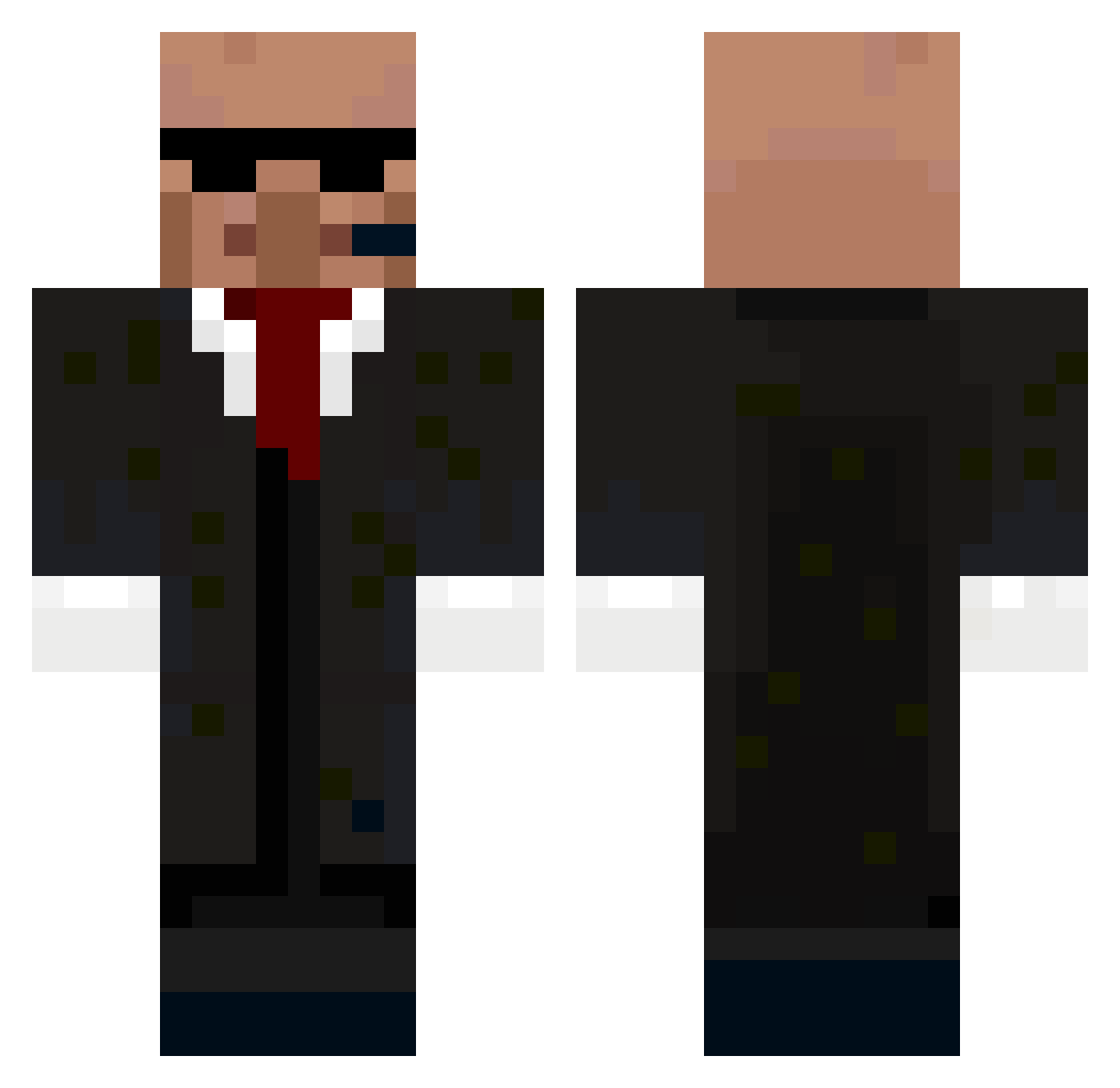 Cegumbar Minecraft skin, front and back view