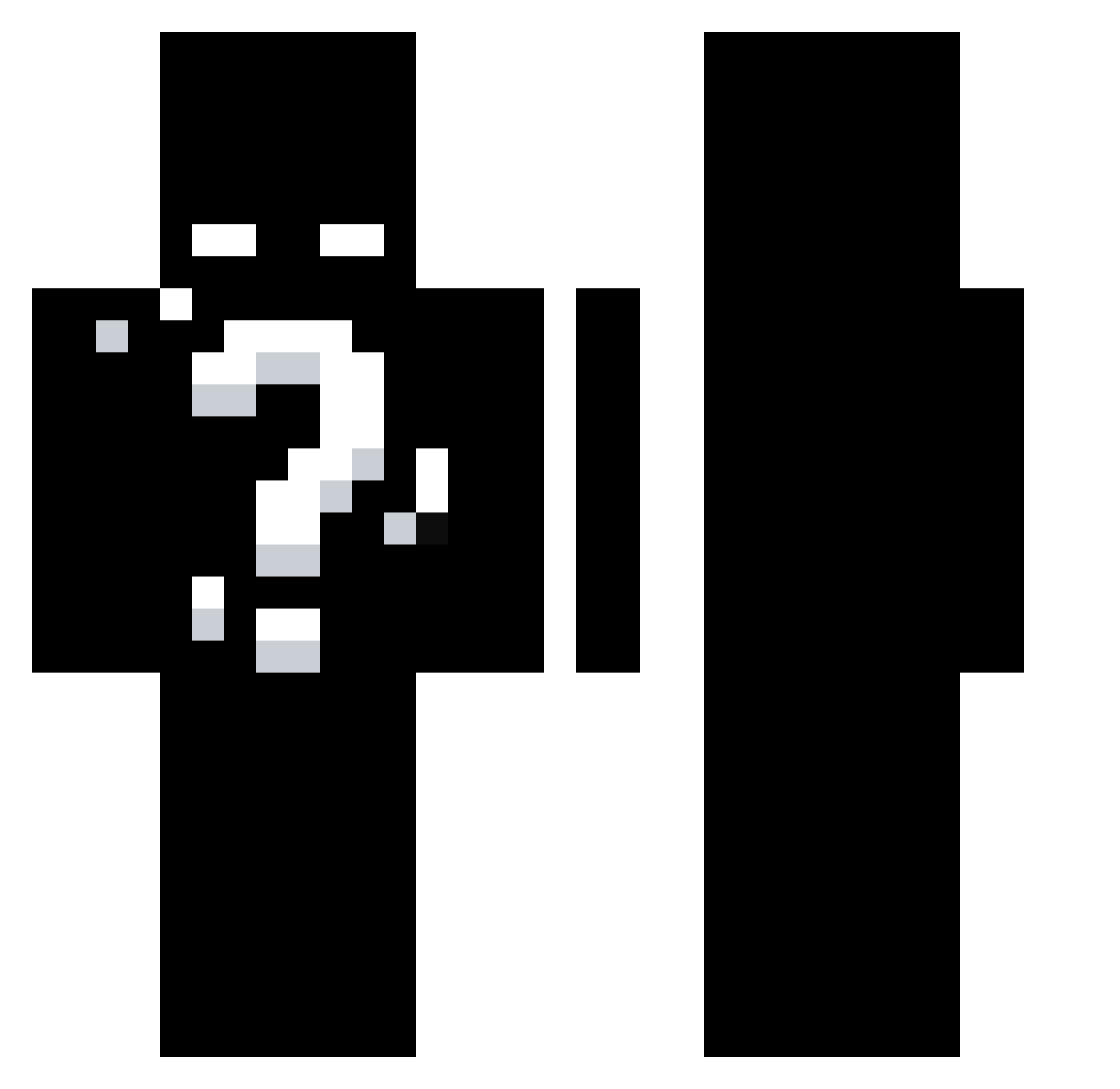 FlxOnTop Minecraft skin, front and back view