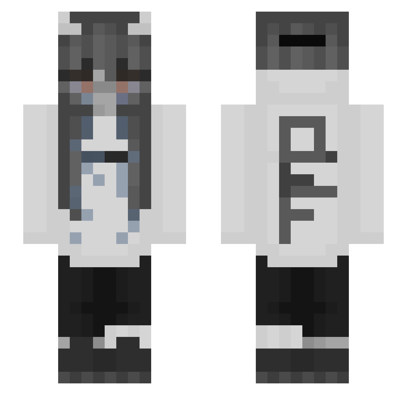 Abelmontecalvo13 Minecraft skin, front and back view
