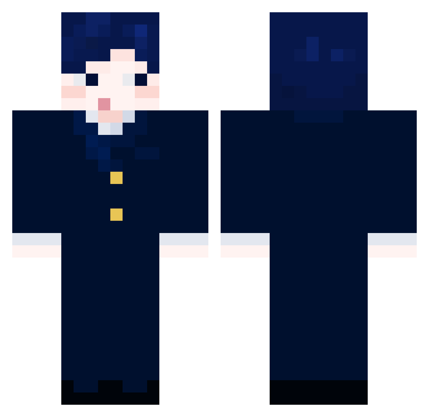 COVYK Minecraft skin, front and back view