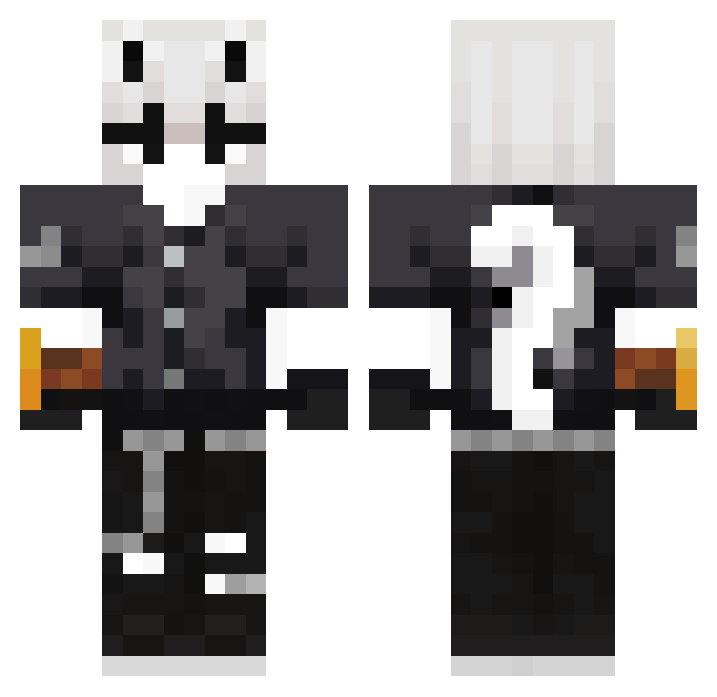 Clarise007 Minecraft skin, front and back view