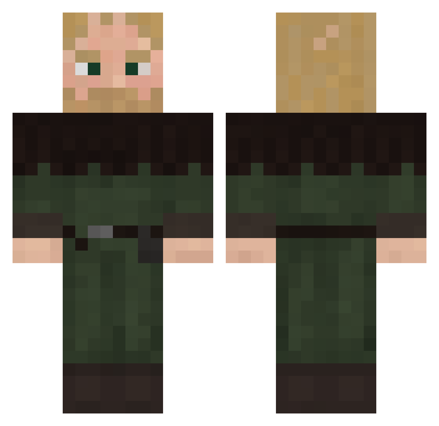 champagnefeyn Minecraft skin, front and back view