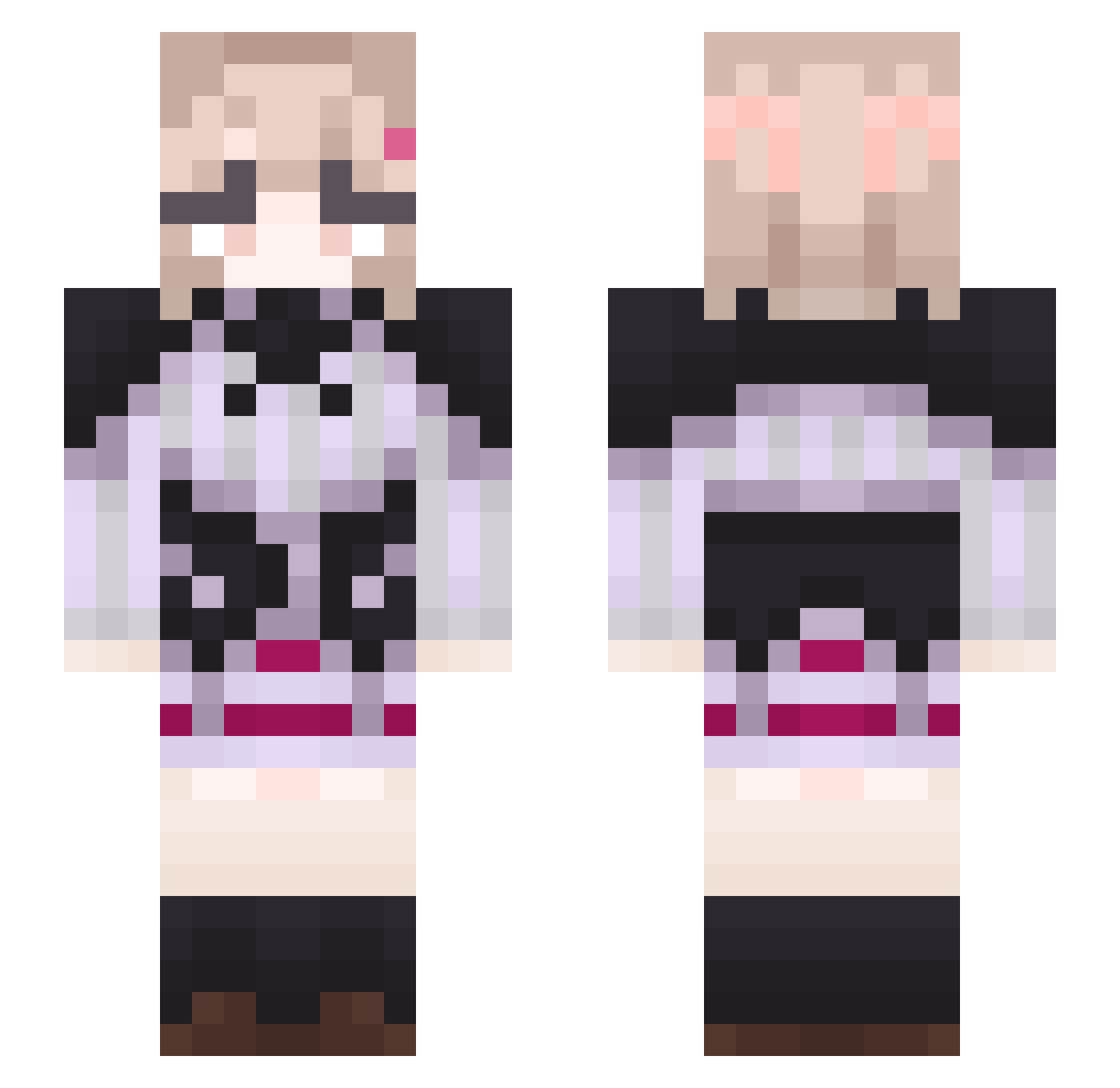 yFarofa_ Minecraft skin, front and back view