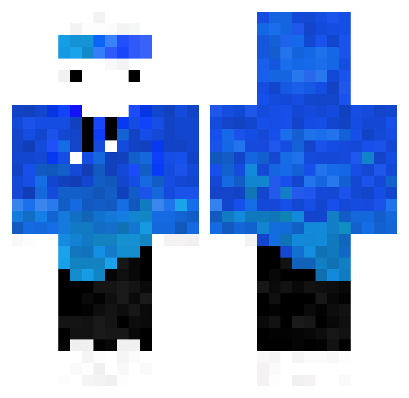 BraxWON Minecraft skin, front and back view