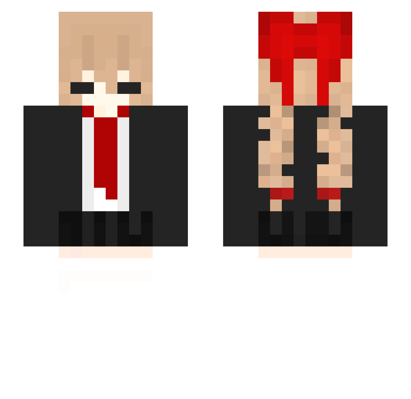 Emily1012 Minecraft skin, front and back view