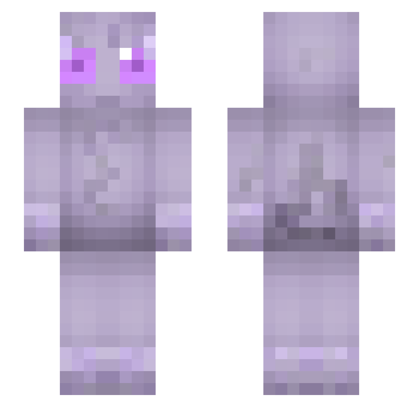 juniprf Minecraft skin, front and back view