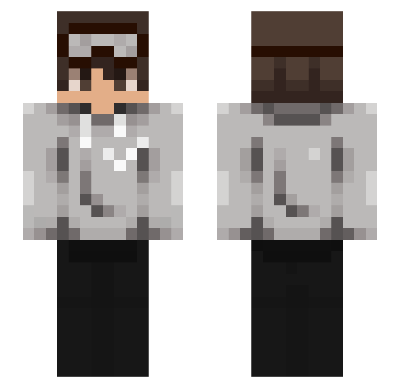 Vynorae Minecraft skin, front and back view