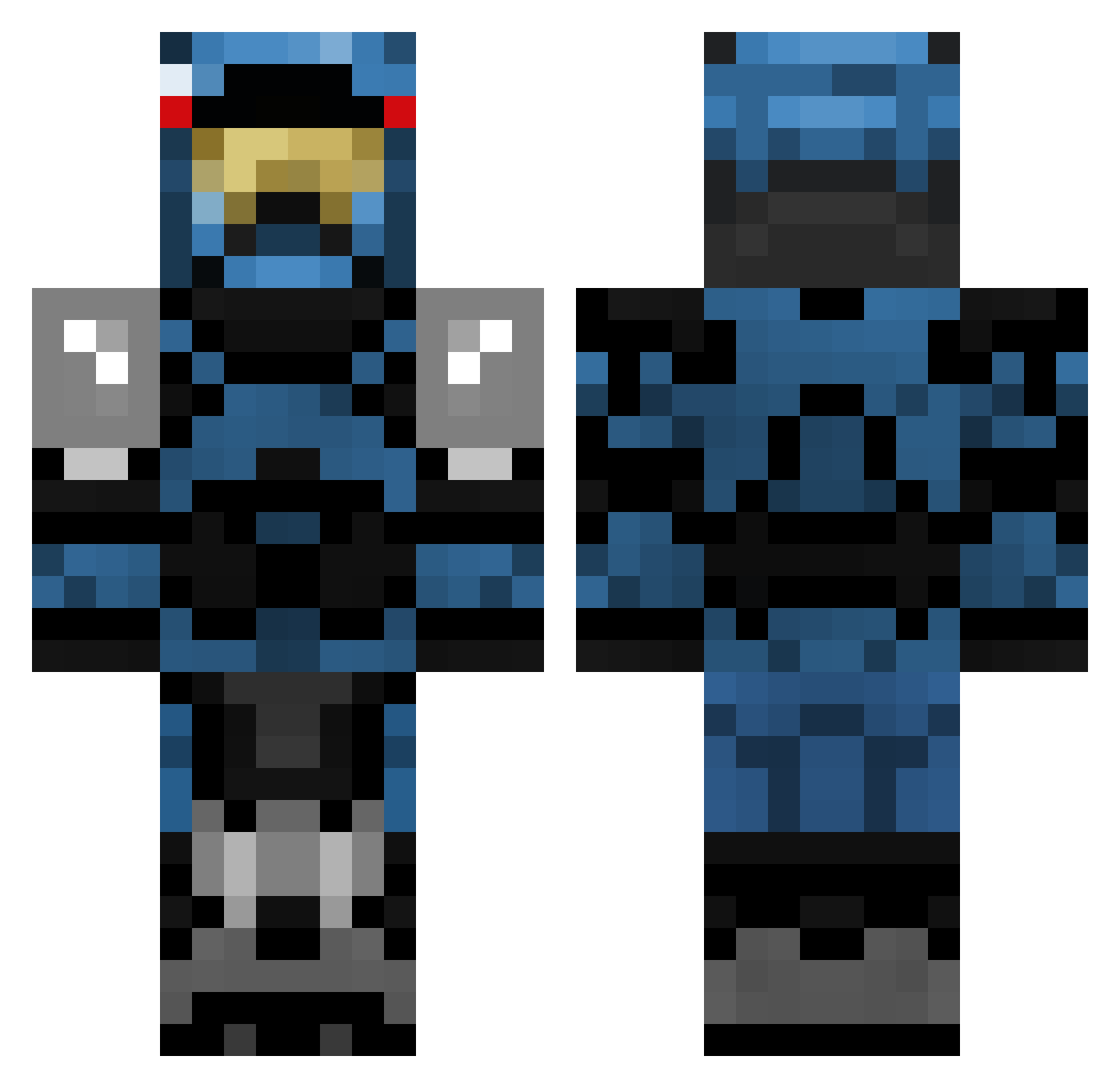 favorite Minecraft skin, front and back view