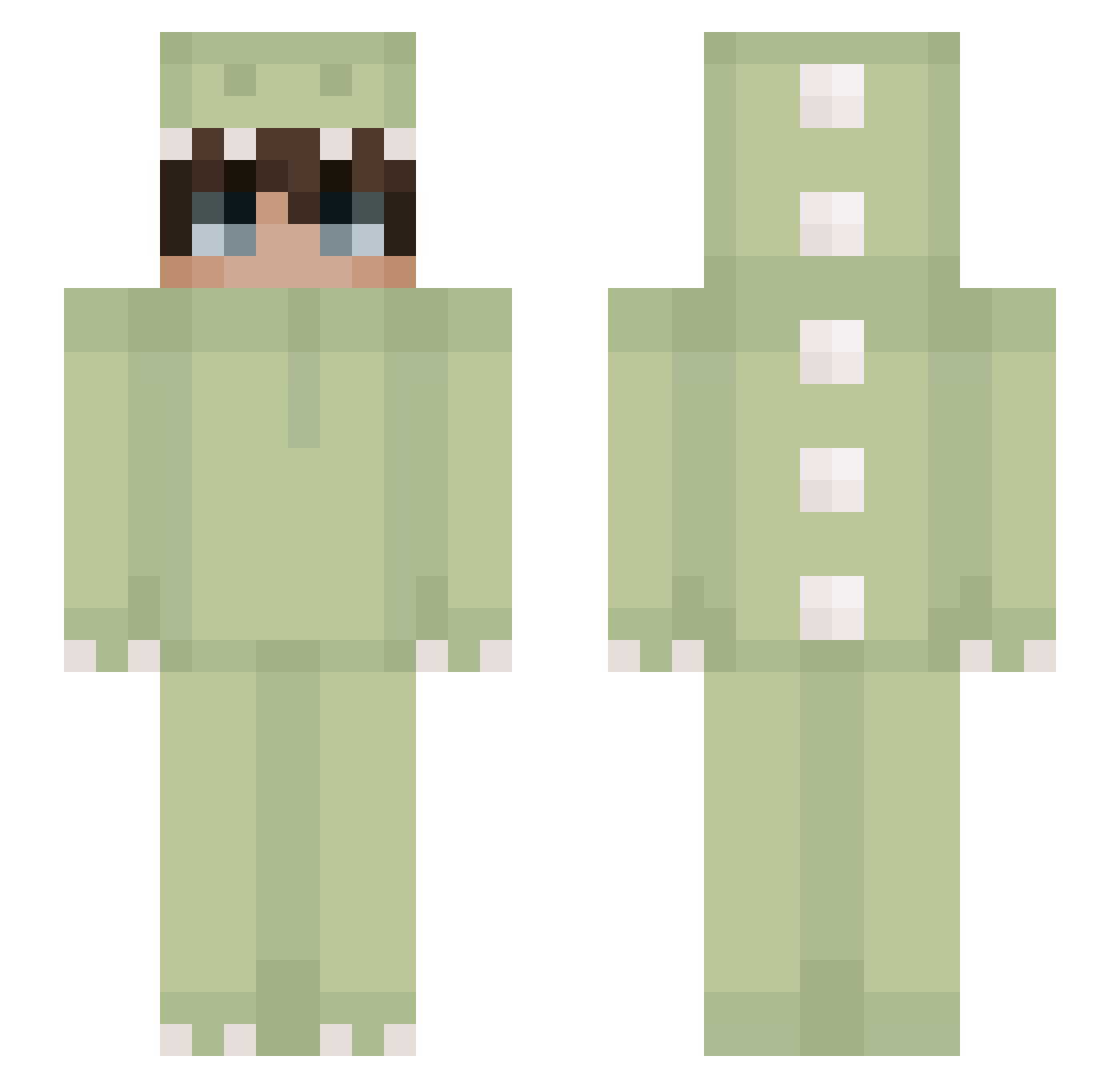 Ineedaay Minecraft skin, front and back view