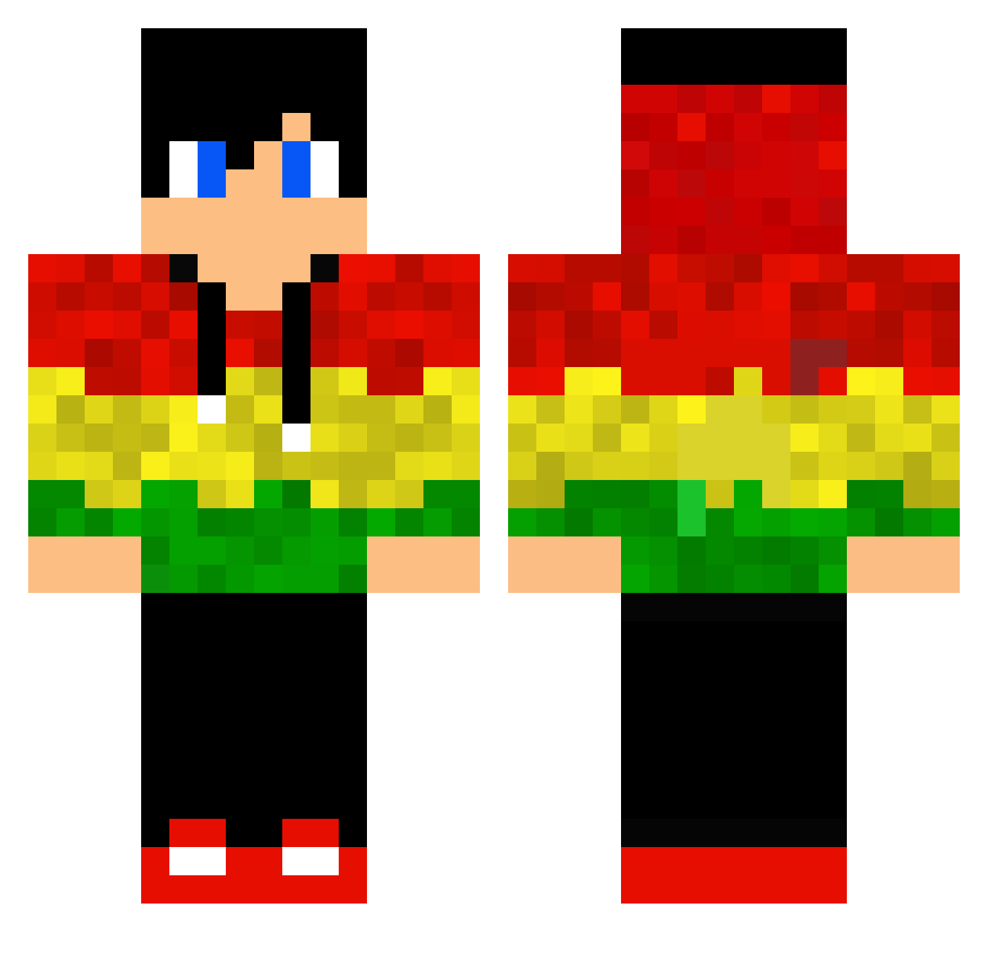 Dawid19TEAM Minecraft skin, front and back view