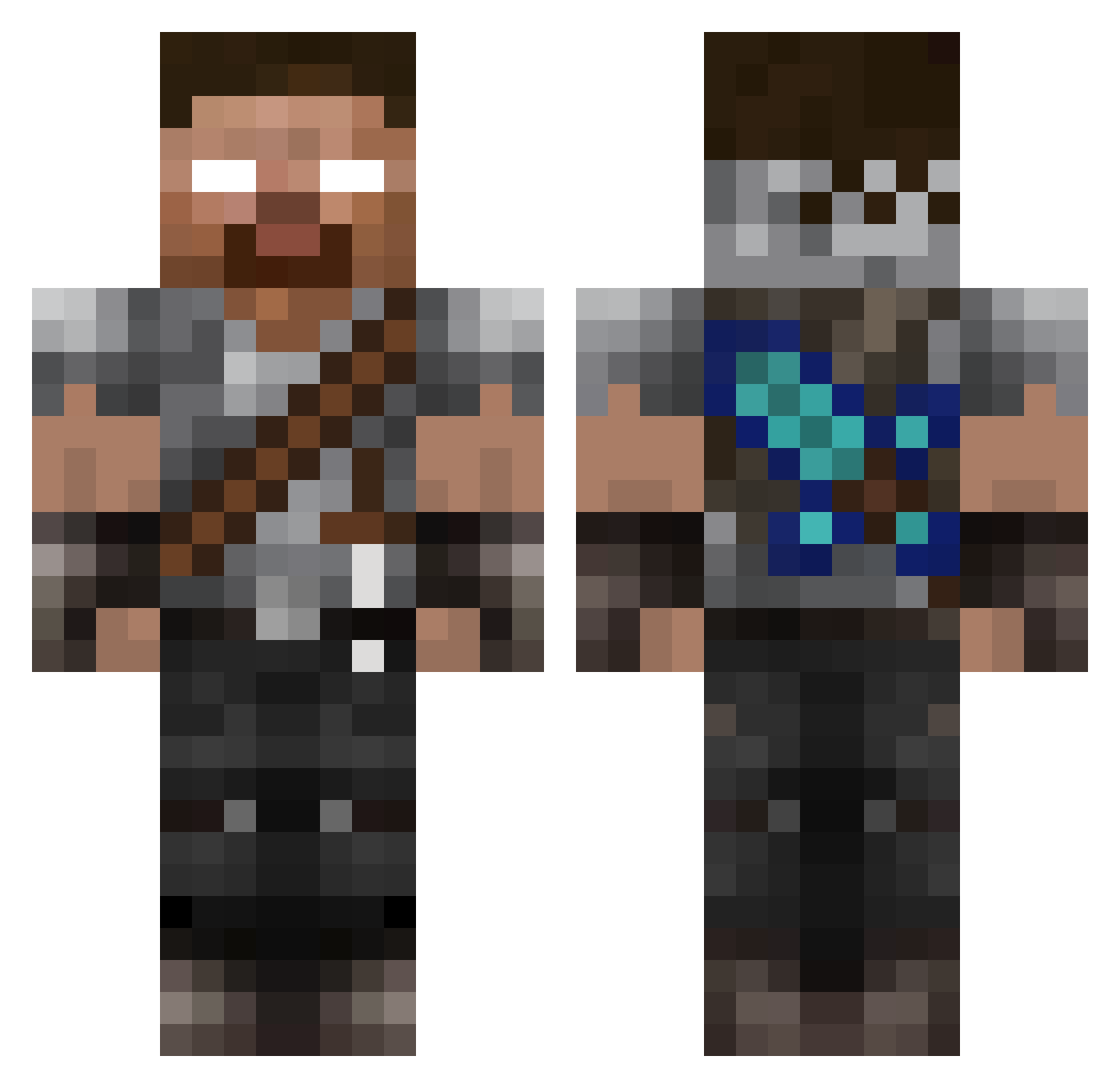 Rodriigoo Minecraft skin, front and back view