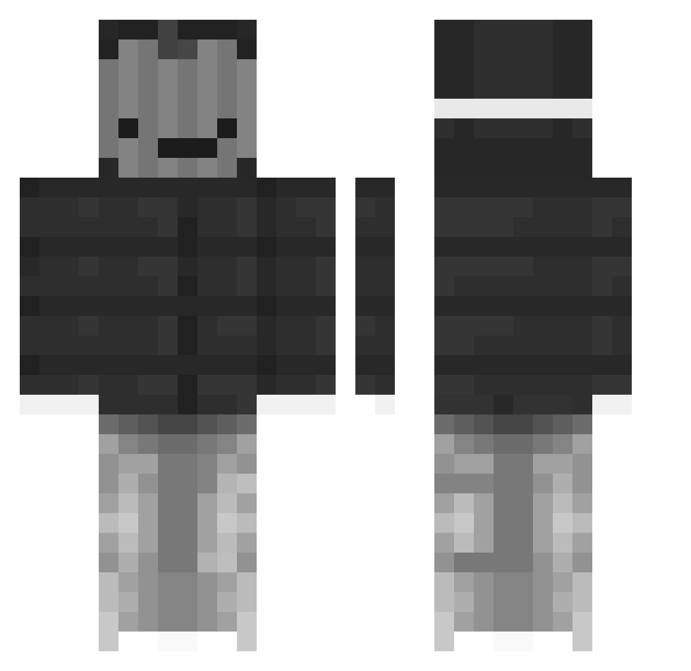TRAHAR228 Minecraft skin, front and back view